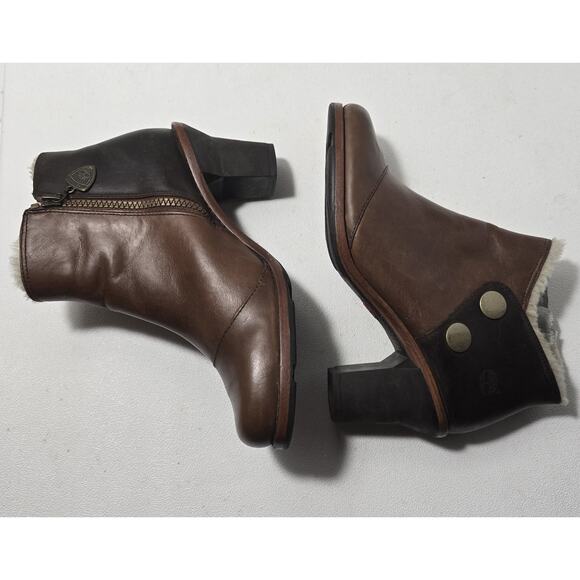 Timberland Irina Brigade Chelsea Ankle Boots Smooth/Nubuck Leather Zip Sz 8.5 - Picture 5 of 11